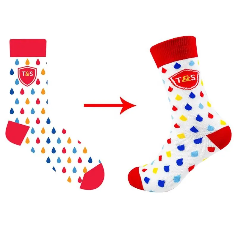 Custom promotional crew socks for company giveaways and brand campaigns