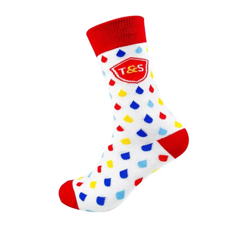 Yarn and rib detail for custom promotional crew socks