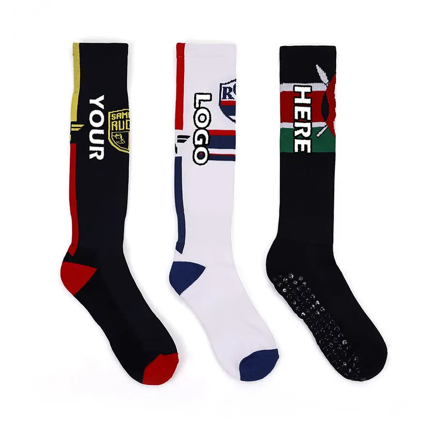 Personalized football and soccer socks for clubs schools and teamwear orders